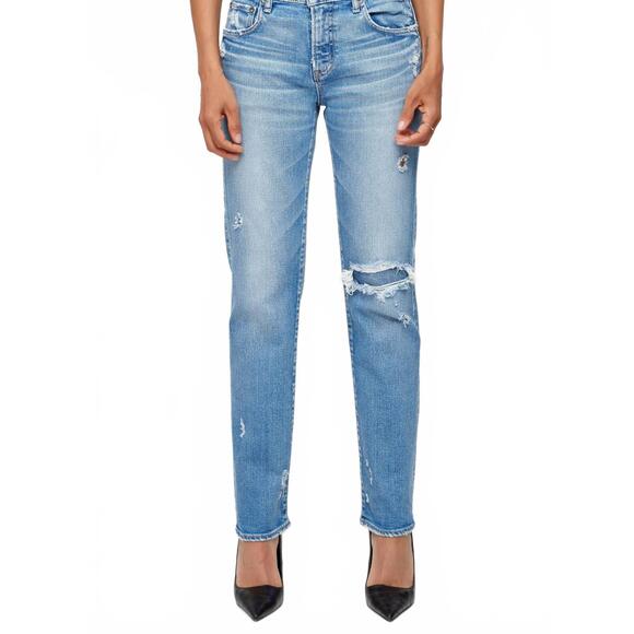 NEW MOUSSY fairview slim straight jean in light blue